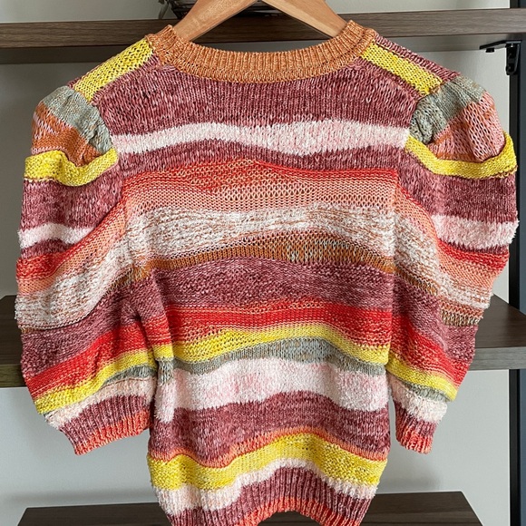 Ulla Johnson Odie Striped Crochet Sweater, Size 00 to 0 - Picture 12 of 16
